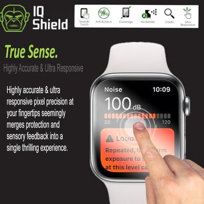 IQShield 6 Pack for Apple Watch Series 6/5/4/ SE 3 40mm Screen Protector, Flexible TPU, Self-Healing, Anti-Scratch LiquidSkin Film