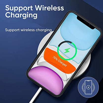 Battery Case for iPhone 11, Upgraded 10000mAh High-Capacity Protective Rechargeable Extended Battery Charger Cover Compatible with iPhone 11 (6.1 inch) Wireless Charging Case Support Carplay - Black - size: iPhone 11