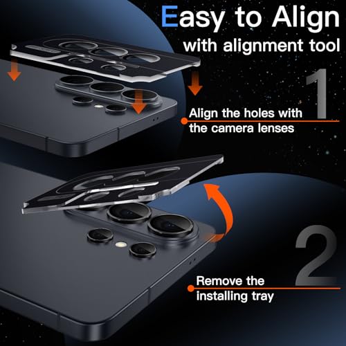 JETech Camera Lens Protector for Samsung Galaxy S26 Ultra, Black, 1 Set - size: Galaxy S26 Ultra