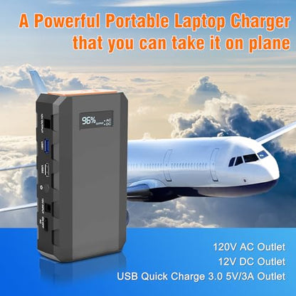 SinKeu 23,400mAh/86.58Wh Portable Laptop Phone Charger with AC Outlets - color: Grey