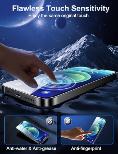 ruwa Privacy Screen Protector for iPhone 12/12 Pro[6.1 Inch][2-Pack] Anti-Peep Tempered Glass Film with Easy Installation Frame, Ultra HD, 9H Hardness, Scratch Resistant, Case Friendly - size: for iPhone 12/12 Pro-6.1 inch 2-Pack