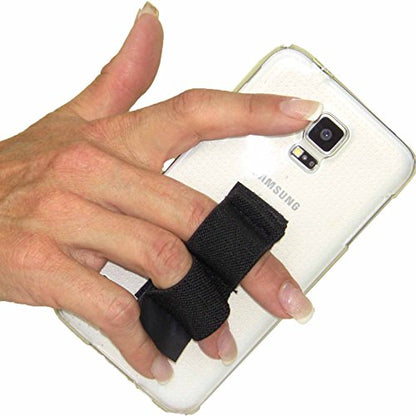 LAZY-HANDS 2-Loop Phone Grip - FITS Most - Black (2-Pack) - color: Black - Fits Most - 2 grips