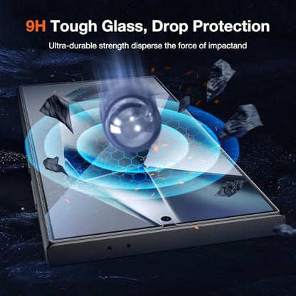 KUZOOM HD Clarity 9H+ Screen Protector for Samsung Galaxy S25 Ultra, 2 Pack - color: Galaxy S24 Ultra Transparent