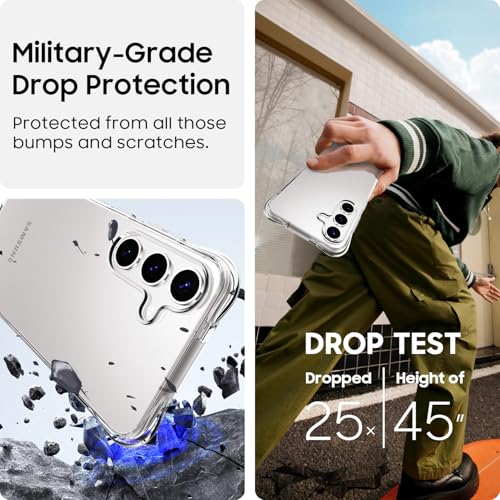 for Galaxy S25 Plus Case, Ultra [Slim Thin] Flexible Scratch Resistant Clear TPU Gel Rubber Soft Skin Silicone Protective Phone Case Cover for Samsung Galaxy S25 Plus (Clear) - size: S25 Plus