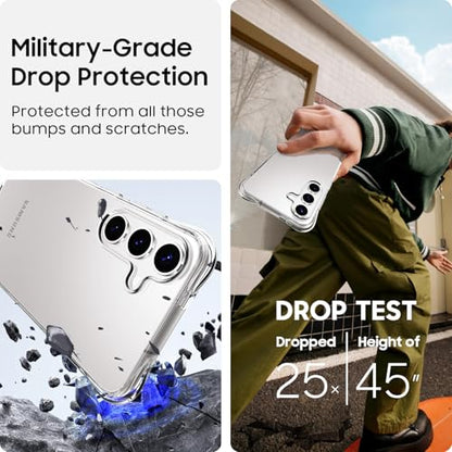 for Galaxy S25 Plus Case, Ultra [Slim Thin] Flexible Scratch Resistant Clear TPU Gel Rubber Soft Skin Silicone Protective Phone Case Cover for Samsung Galaxy S25 Plus (Clear) - size: S25 Plus