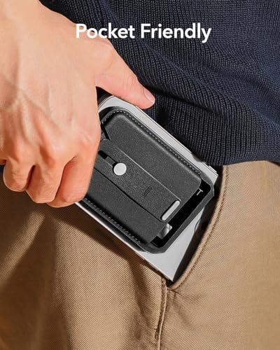 ESR for MagSafe Wallet Stand with Grip, 5 Card Holder, RFID Blocking - color: Black