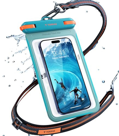 TORRAS IPX8 Waterproof Phone Pouch Floating, Dry Bag, Glacier Sprint | Underwater Touch Screen, Waterproof Phone Case, Fits All Phones, Lanyard, Snorkeling, Diving, Beach, Cruise, Travel - color: 1 Pack-Glacier Sprint