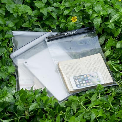 Waterproof Pouch Clear Dry Bag Document Map Holder Large Size 3PACK | Screen Touch, Water Proof Water Tight Map Case, Protect Kindle Tablet Cloth Dry Against Sand Water for Hiking Boating Fishing - color: Black