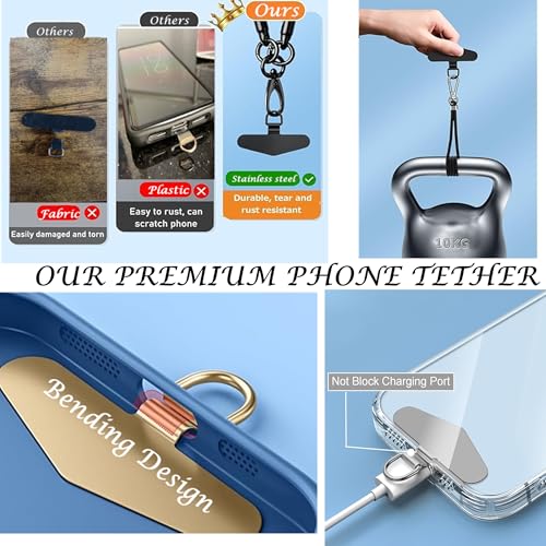 Cell Phone Strap Crossbody Universal Phone Lanyard Adjustable Strap Compatible with Most Smartphones Aztech - color: Navyblu