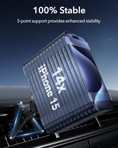 ESR for MagSafe Car Mount, Car Phone Holder for iPhone 18 Pro Max/Duo/17-12 - color: Carbon Fiber Black