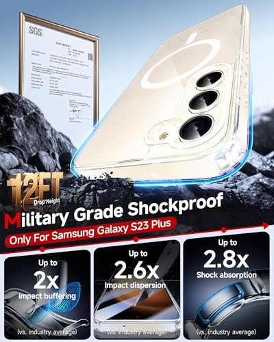 LeYi for Galaxy S23 Plus Phone Case: [Mag-Safe Fit] with Raised Camera Guard, Matte Translucent Slim Translucent Soft-Touch Protective para Samsung S23 Plus 5G Case, Clear - color: Clear, size: Galaxy S23 Plus (6.6 Inch)