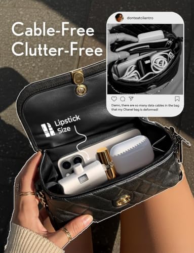 LISEN 6800mAh Capsule Portable Charger, Mini USB-C Power Bank for iPhone 18 Pro/17/16/15, Small USB C Battery Pack with LED Display, [USB-C Only, Flight-Safe] 22.5W Fast Charging, iPhone18 Accessories - color: Pearl White
