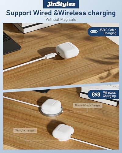 Charging Case Replacement Compatible with AirPods 4th Gen, USB-C Wireless Charger Case with Bluetooth Pairing Sync Button, 450 mAh Battery