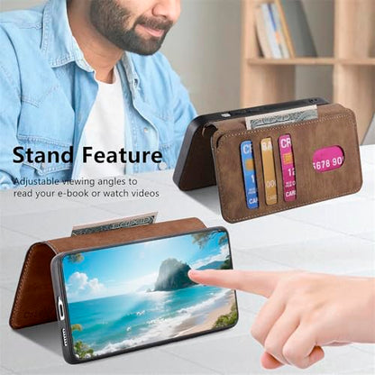 2 in 1 Detachable Wallet Case for Google Pixel 10a CMG Brown | PU Leather Magnetic Flip Folio Case with RFID Blocking Card Holder, Credit Card Slots Kickstand, Shockproof Protective Cover - color: Brown, size: Google Pixel 10a
