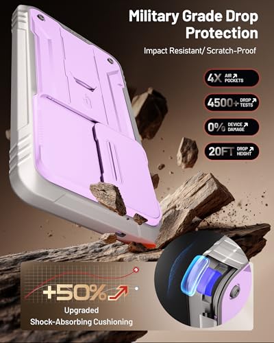 Poetic Revolution Case for Samsung Galaxy S26 Ultra, [Slide Camera Cover], [20FT Mil-Grade Drop Tested], Full-Body Military Grade Rugged Dual-Layer Shockproof Cover with Kickstand, Purple - color: Purple, size: Galaxy S26 Ultra