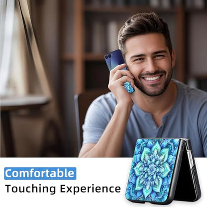 for Z Flip 7 Case Ultra Thin 1.2mm Matte Hard PC Phone Cover- Anti-Scratch Anti-Fingerprint Slim Fit Shockproof Protection Cover for Samsung Galaxy Z Flip 7 Case,Blue Mandala - color: Blue Mandala