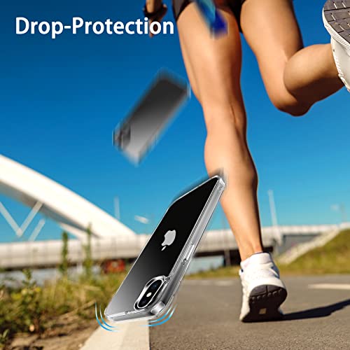 JJGoo Compatiable with iPhone Xs Max Case Clear, Transparent Shockproof Phone Case for iPhone Xs Max, Slim Anti-Scratch Hard PC Back Protective Cover Bumper - size: for iPhone Xs Max