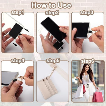 XANGNIER Clip and Go Strap for Phone with Wallet Crossbody,Multicolor 12 - color: Multicolor 12
