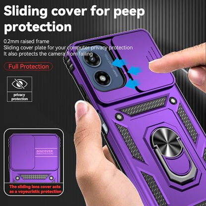 SunStory for Motorola Moto G Play 4G 2024 Case with Kickstand,Purple - color: Purple