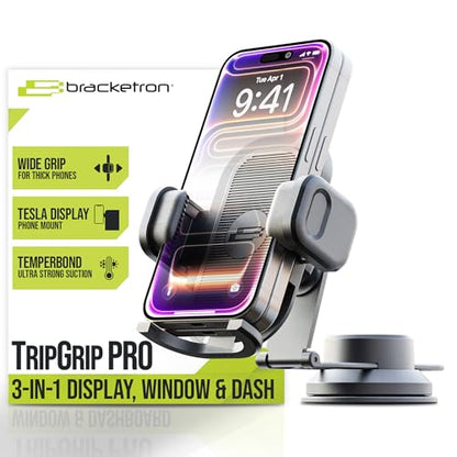 Bracketron TripGrip Pro Tesla Phone Holder, Suction Cup, 360° Rotation