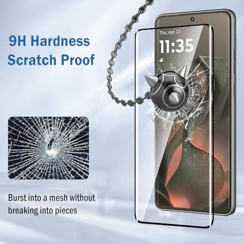 2 Pack 3D Compatible with Motorola Edge 2025/Moto Edge 60 Fusion/60 Pro Screen Protector,9H Tempered Glass Film,HD Clear Scratch Resistant,Bubble-Free for Moto Edge 2025 Screen Protector