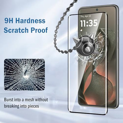 2 Pack 3D Compatible with Motorola Edge 2025/Moto Edge 60 Fusion/60 Pro Screen Protector,9H Tempered Glass Film,HD Clear Scratch Resistant,Bubble-Free for Moto Edge 2025 Screen Protector
