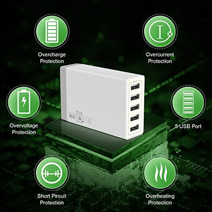 USB Wall Charger, Desktop USB Charging Station for Multiple Devices - color: #3 (Charger HUB)