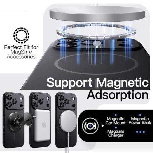 JETech Magnetic Slim Case for iPhone 17 Pro Max, Black - color: Black, size: iPhone 17 Pro Max