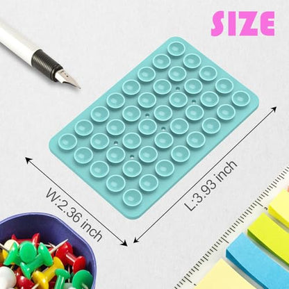 Double Sided Silicone Suction Phone Holder Mount, Silicon Accessory for iPhone and Android, Hands-Free Mirror Shower Phone Holder, TikTok Videos and Selfies (Combo H) - color: Combo H