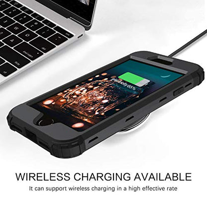 BENTOBEN for iPhone SE 2022 Case and Phone Case iPhone SE 2020, Heavy Duty 3 in 1 Full Body Rugged Shockproof Hybrid Hard PC Soft Rubber Bumper Drop Protective Girls Women Boy Men iPhone Covers, Black - color: Black