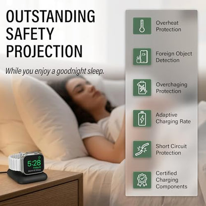 Nimble Charger Stand for Apple Watch, 15W Fast Charging with USB-C Cable