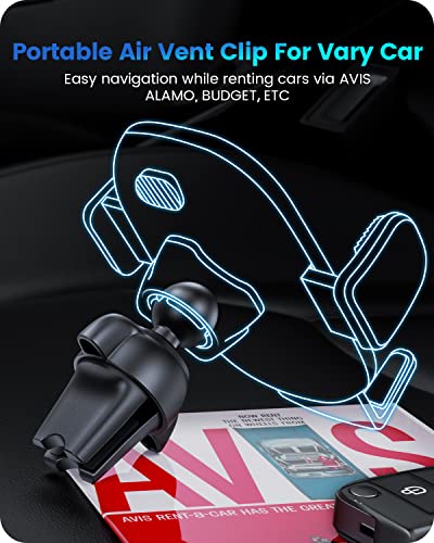 OQTIQ Suction Cup Car Phone Mount for Dashboard and Windshield, Vent Clip
