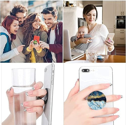 6 Pack Cellphone Phone Grip and Smartphones Stand, Cell Phone Expanding Holder for Phone - Blue Green Black Rose Gold Marble, ZSo017