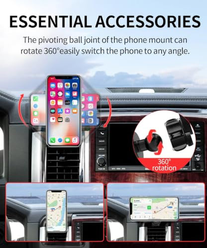 Car Phone Holder for Dodge Ram 1500 2009-2012, Ram 2500/Ram 3500 2010-2012 - size: for 2009-2012 Ram 1500 & 2010-2012 Ram 2500 3500