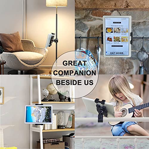 Timewall Tablet Phone Mount with Clamp, Black, 5-12.9"