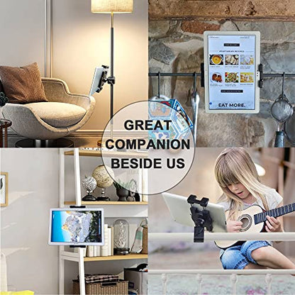 Timewall Tablet Phone Mount with Clamp, Black, 5-12.9"