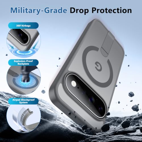 for Pixel-11 Case/Pixel-11-Pro Case, Built-in Durable Stand, Gray - color: Gray, size: Pixel 11/11 Pro 6.3"
