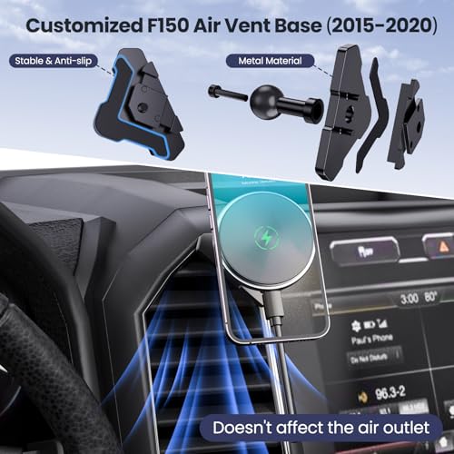 Wireless Charging Vent Magnetic Vent Phone Mount for 2015-2020 Ford F-150 - size: Magnetic Charge