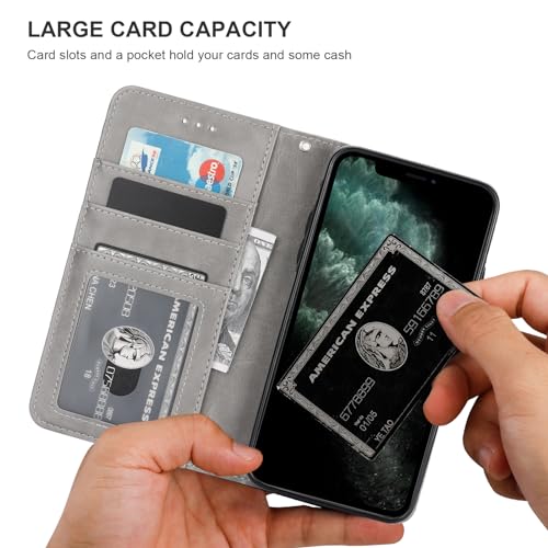 Bocasal Detachable Wallet Case Card Holder for iPhone 11 Pro Max Grey - color: Gray