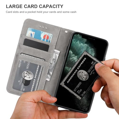 Bocasal Detachable Wallet Case Card Holder for iPhone 11 Pro Max Grey - color: Gray