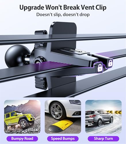 VICSEED for MagSafe Car Mount [Strongest Magnet Power] Car Phone Holder - color: Purple