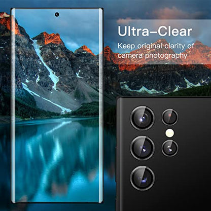 JETech Camera Lens Protector for Galaxy S22 Ultra, Phantom Black, 1 Set