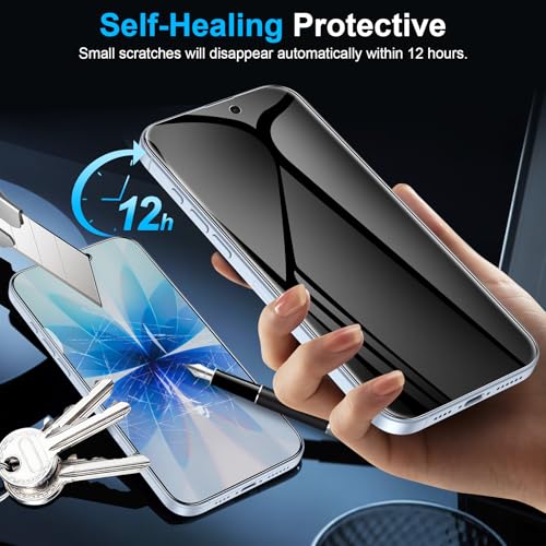 LYWHL 2 Pack for iPhone 17 Privacy Screen Protector [Like Original Touch Sensitivity], Anti-Spy Private iPhone 17 Film [Non-Glass], Case Friendly, Scratch-Resistant, Self-Healing - size: 6.3 inch - iPhone 17