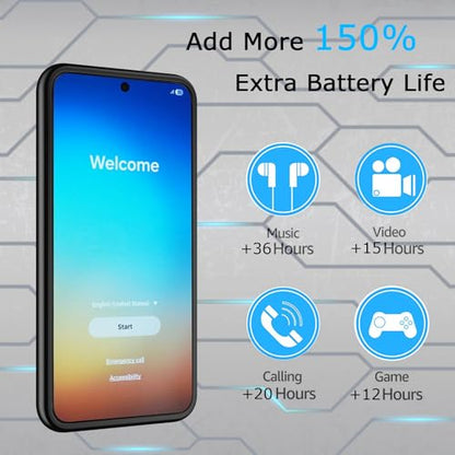 Battery Case for Pixel A36/A56/A37, Upgraded 10000mAh Slim Rechargeable Portable Extended Battery Pack Supported Qi Wireless Charging Case Compatible with A36/A56/A37(6.7 inch) Charging Case-Black - size: Galaxy A36/A37/A56