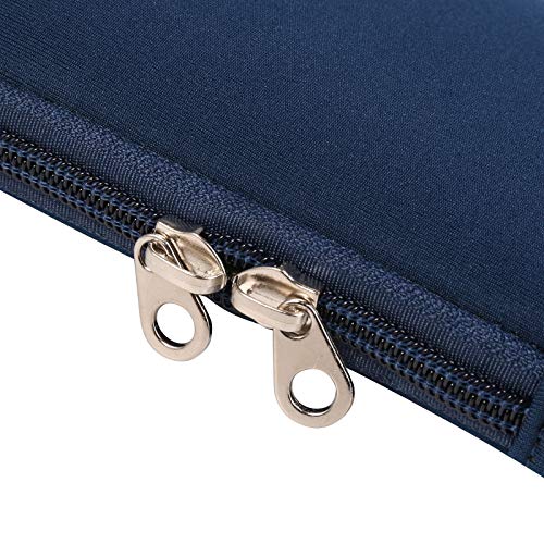 Neoprene Cell Phone Sleeve Zipper Phone Pouch Holder w/Neck Strap Compatible for iPhone 17 Pro Max 16 Plus Galaxy S26 Ultra S26+ S25 FE A17 A36 A56 Oneplus 15 13 Pixel 10 Poco X7 Pro (Blue) - color: Blue