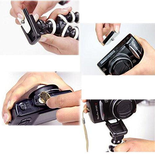 Octopus Camera Tripod, Walway Flexible Cell Phone Holder Stand Selfie Stick with Quick-Release Plate for Smartphone/Camera/GoPro/Action Camera/DSLR