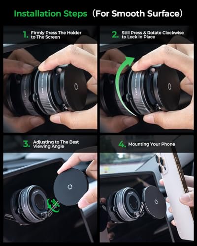 MRGLAS 【Upgraded】 15W for iPhone 18 Pro Max MagSafe Car Mount Phone Charger