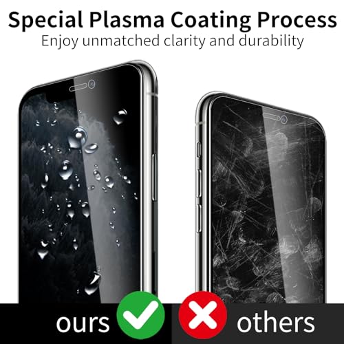 3 Pack Privacy Screen Protector for iPhone 11 Pro Max/iPhone Xs Max, 9H Hardness Double Shatterproof Anti-Spy Tempered Glass Film, Easy Installation - size: iPhone 11 Pro Max/iPhone Xs Max