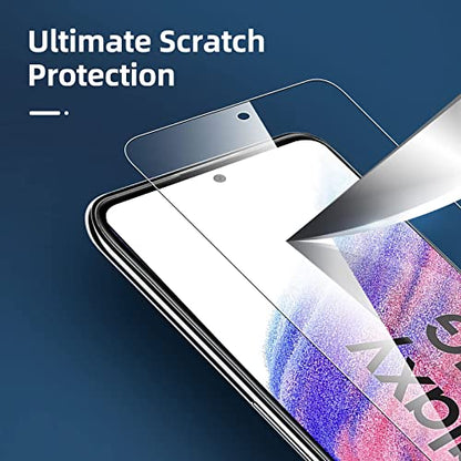 NEW'C 3 Pack Designed for Samsung Galaxy A53 5G Screen Protector Tempered Glass, Case Friendly Scratch Resistant,Bubble-Free, Ultra Resistant - size: A53 5G 6.5 inches