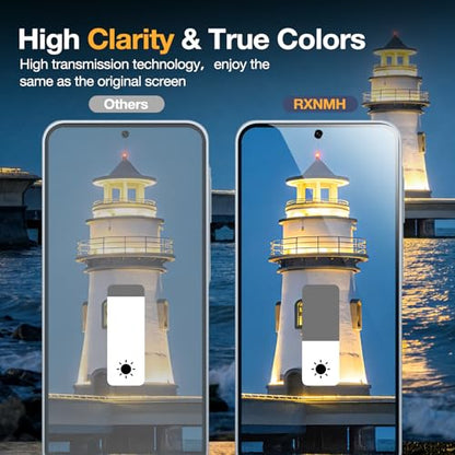 2+2 Pack for Samsung Galaxy A57 5G Privacy Screen Protector & Camera Lens Protector, Anti Spy Tempered Glass with Easy Installation Frame, Anti-Scratch, Case Friendly, Bubble Free - size: Samsung Galaxy A57 6.6 inches